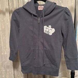Juicy Couture Women’s Small Grey Hoodie 3/4 Sleeve.Great Condition!